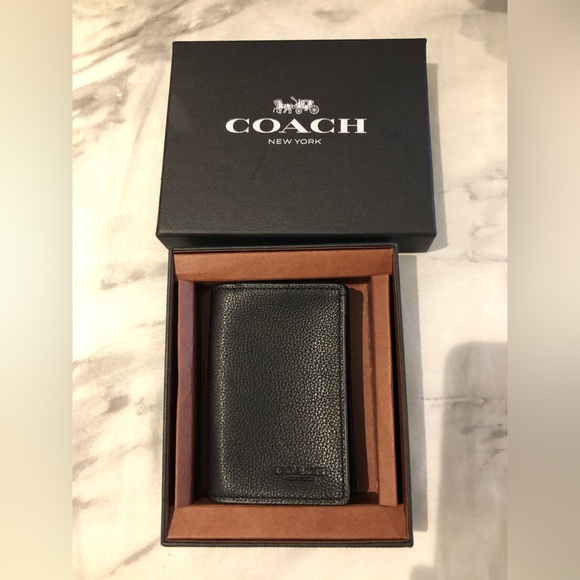 Coach Leather Mens Wallet NWOT - Picture 1 of 5